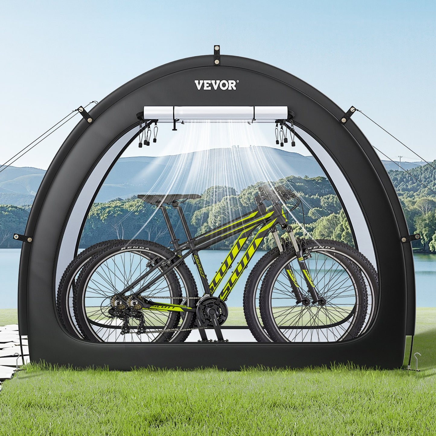 Bike Storage Tent, 1 to 2 Bikes, Outdoor Spacious Bike Storage Tent