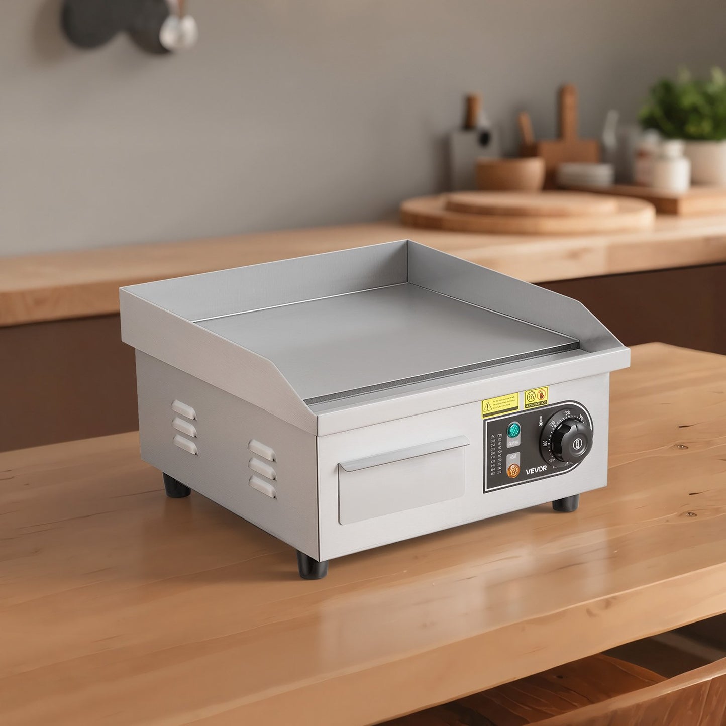 Commercial Electric Griddle, 355 x 300 mm, 2000W, 50-300°C Adjustable