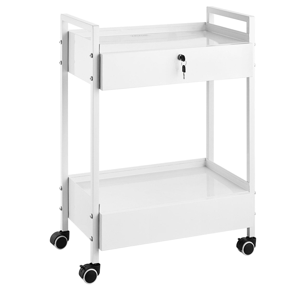 VEVOR Lab Cart, 2 Tiers Stainless Steel Utility Cart, Medical Cart