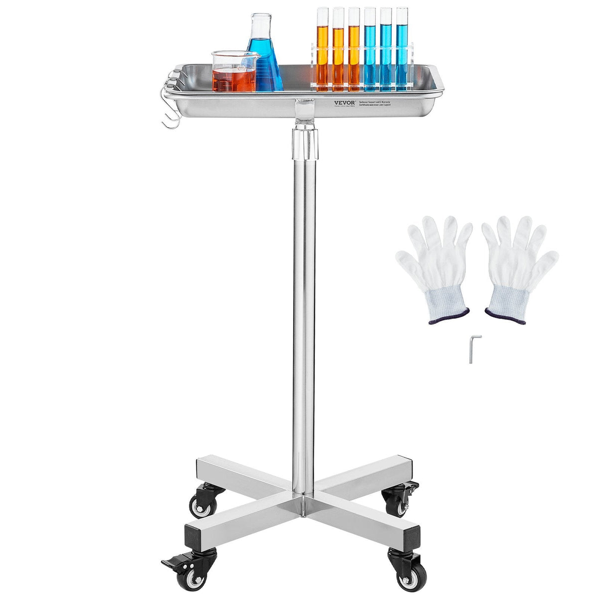 VEVOR Mayo Stand, Stainless Steel Mayo Tray, Load Capacity up to 35
