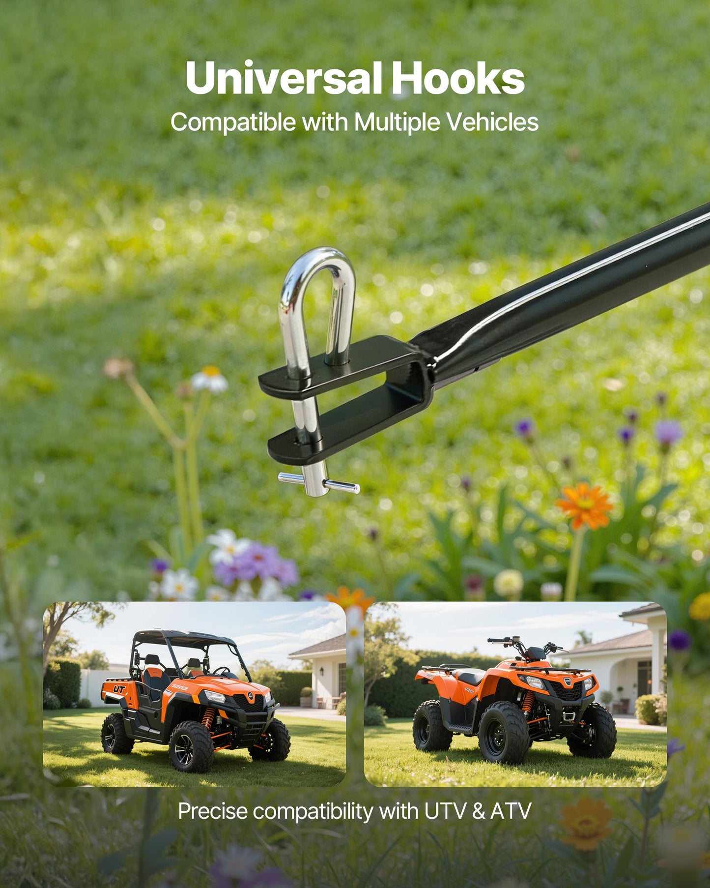 Tow Behind Broadcast Spreader, 130LBS Capacity, Tow/Push Garden