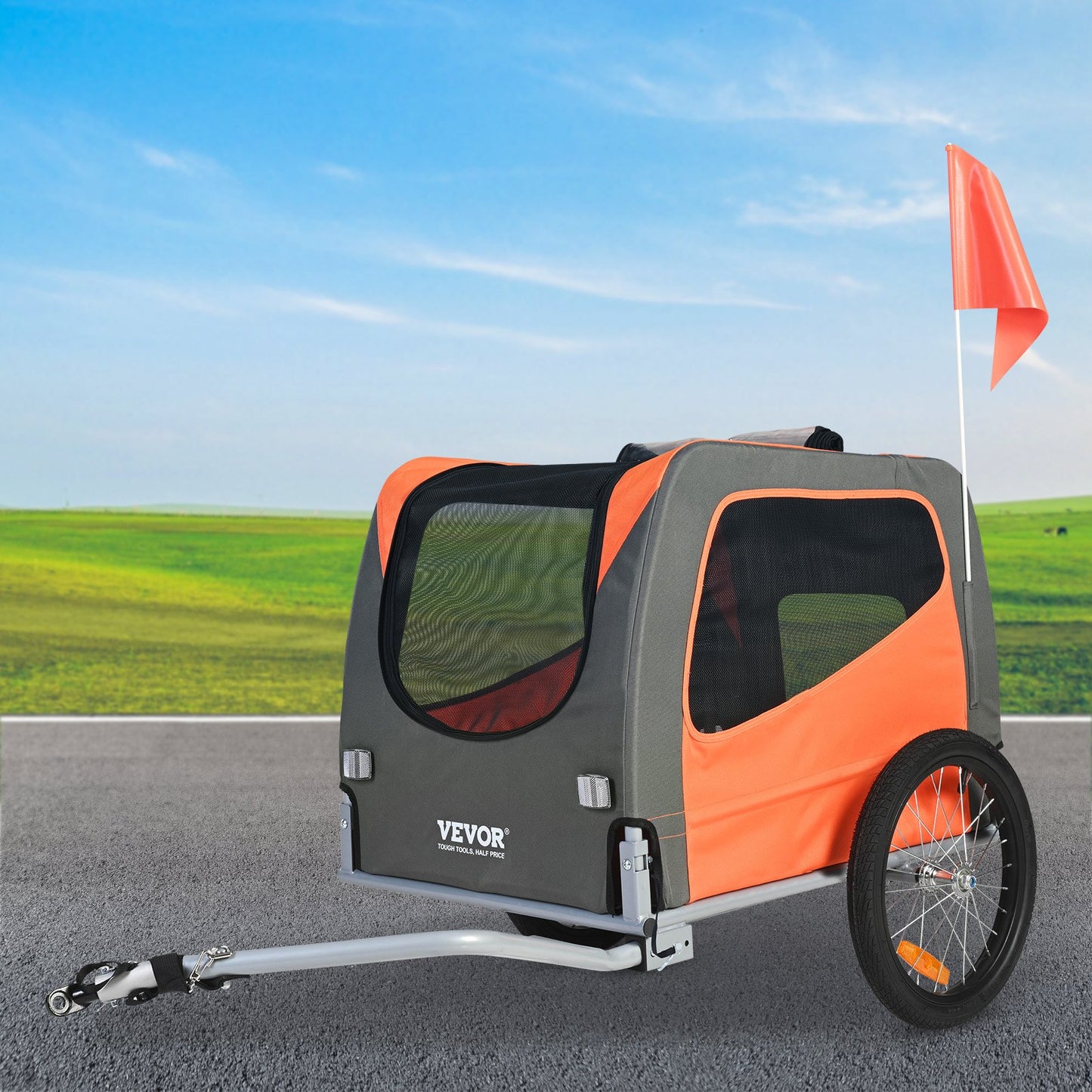 Dog Bike Trailer, Supports up to 66 lbs, Pet Cart Bicycle Carrier,