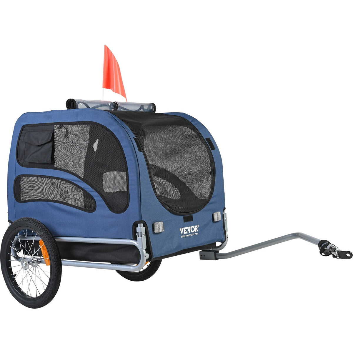 VEVOR Dog Bike Trailer, Supports up to 100 lbs, Pet Cart Bicycle