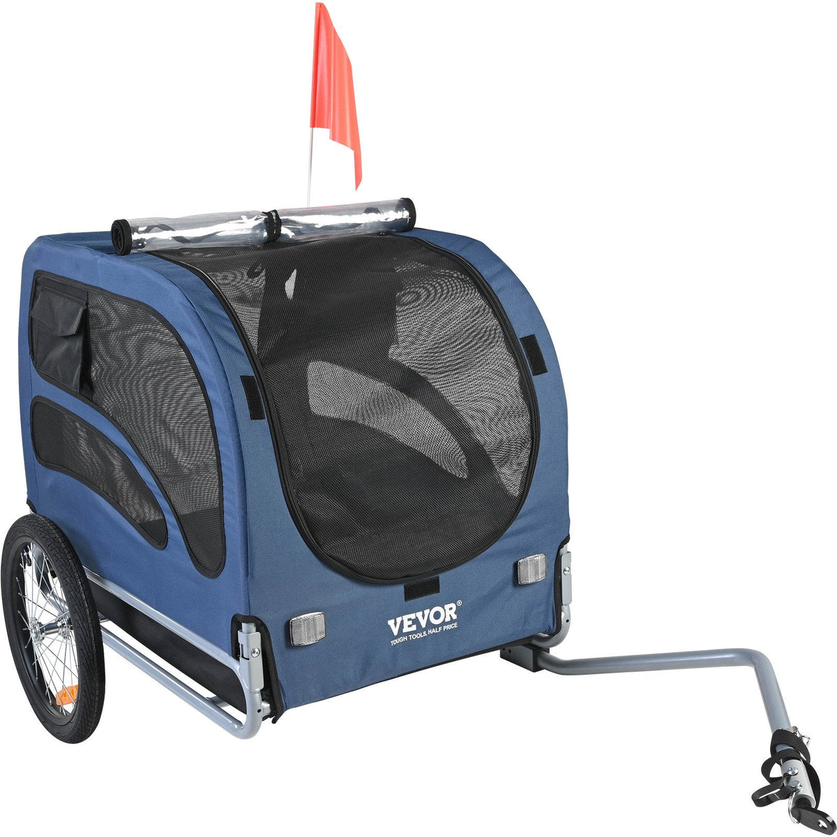 VEVOR Dog Bike Trailer, Supports up to 100 lbs, Pet Cart Bicycle
