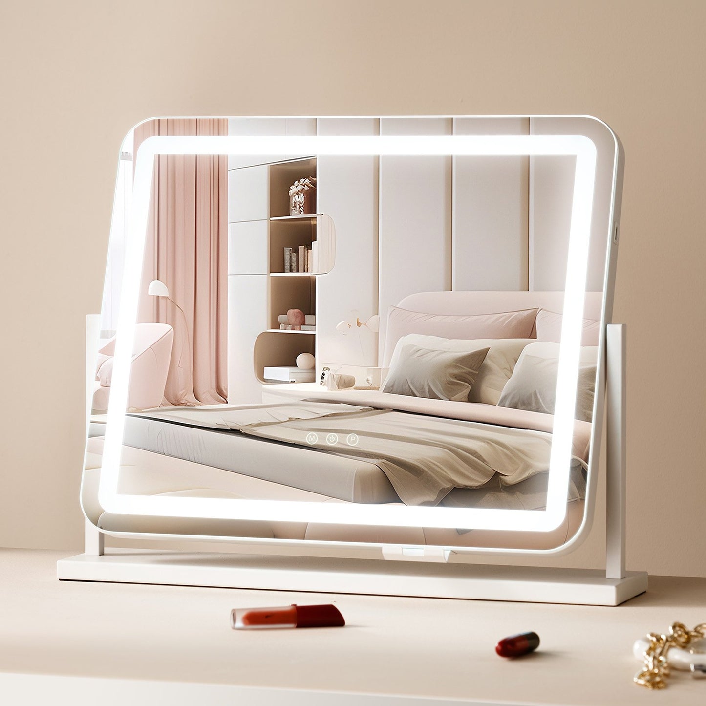 Vanity Mirror with Lights, Three Color Lighting Modes, Lighted Makeup