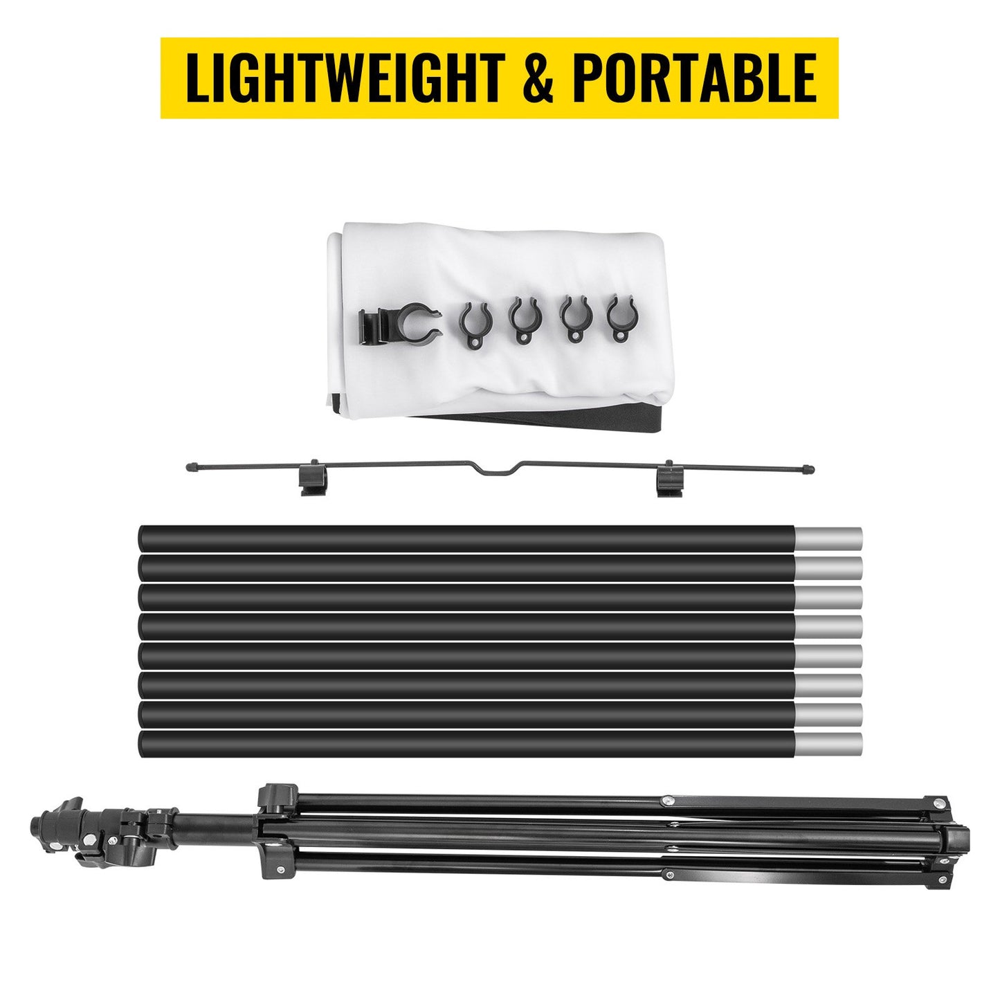 Tripod Projector Screen with Stand 70 inch 16:9 4K HD Projection