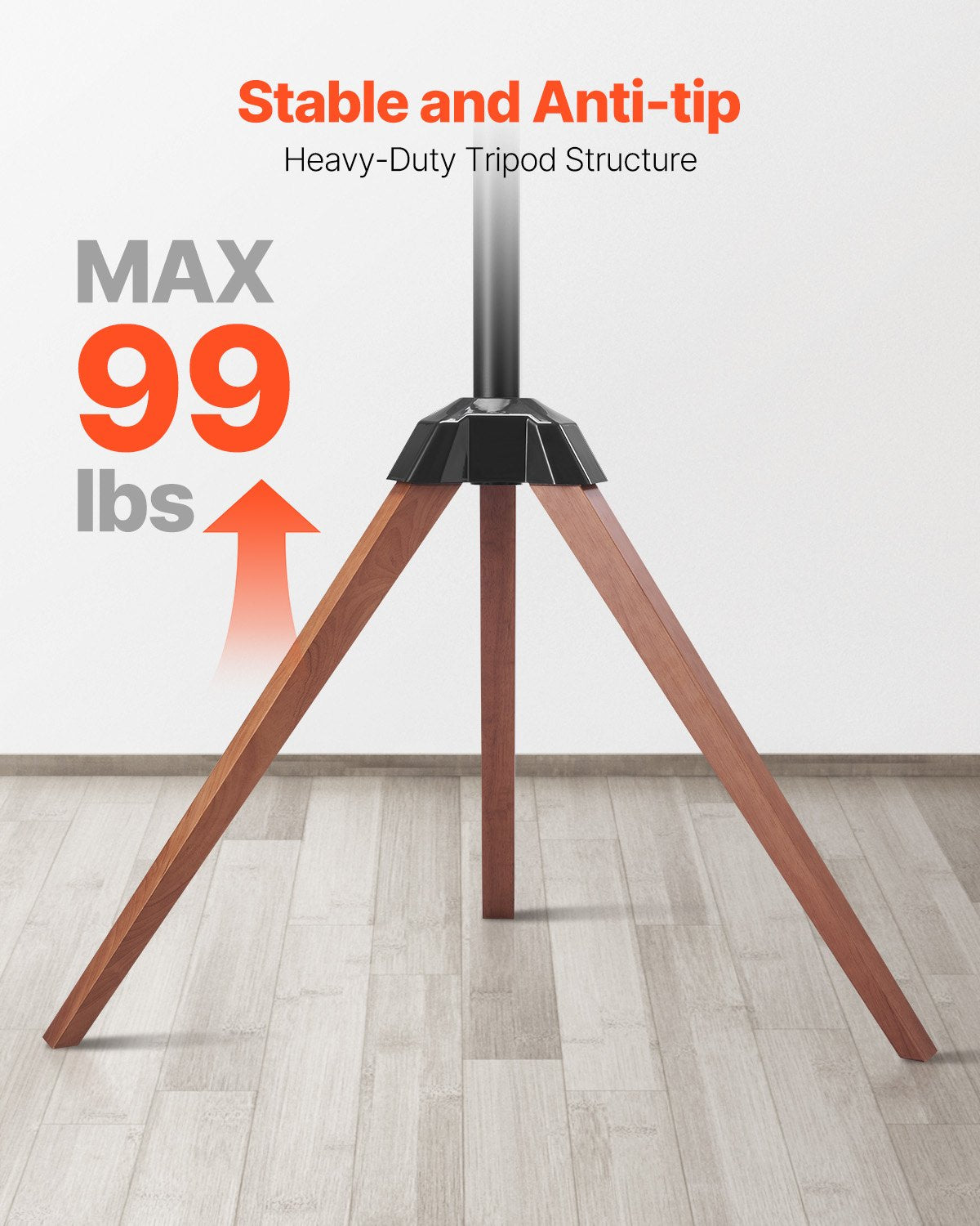 Tripod Easel TV Stand, for 40-65 inch Flat Screen/Curved TVs Up to 99