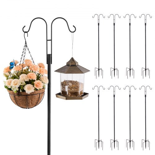Double Shepherds Hooks for Outdoor, 8 Pack 1560 mm Heavy Duty Bird