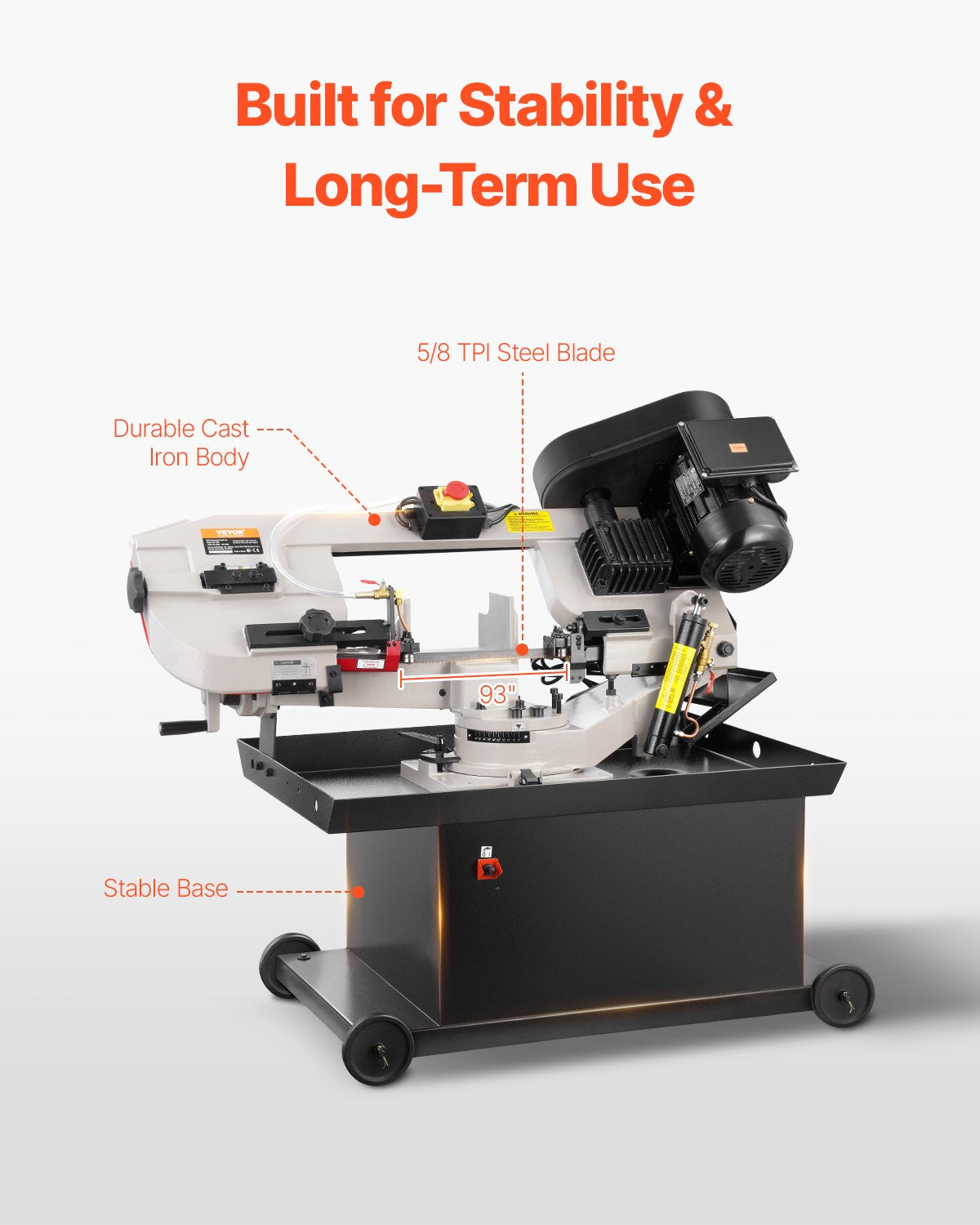 VEVOR Metal Horizontal Band Saw, 178 x 209 mm(7 x 8.25 in) Rectangular