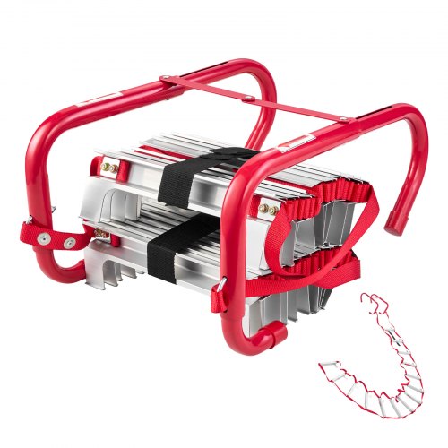 Fire Escape Ladder, 2-Story 4m Retractable Emergency Fire Ladder,