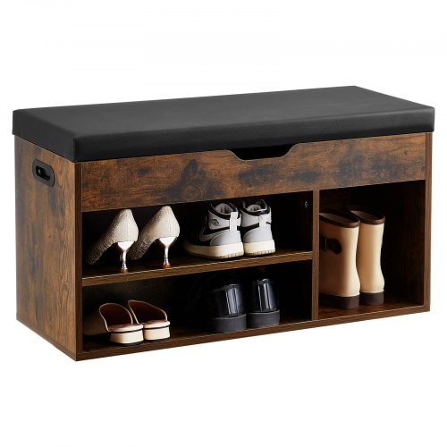 Entryway Shoe Bench, 805 x 305 x 445 mm Shoe Storage Organizer with