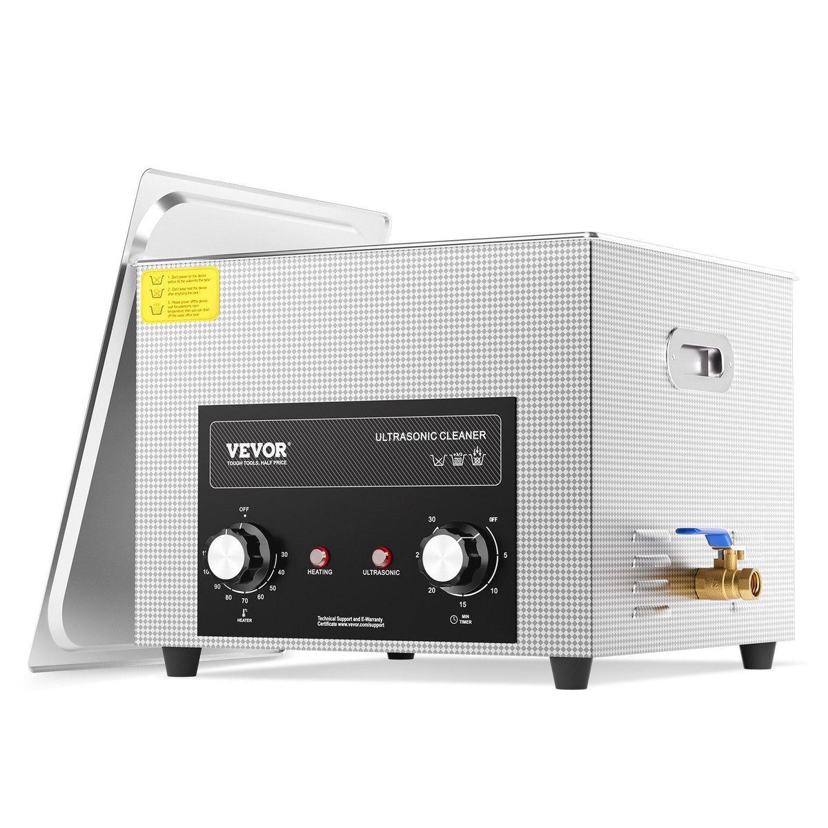 VEVOR 15L Ultrasonic Cleaner with Heater Timer & Basket, Professional