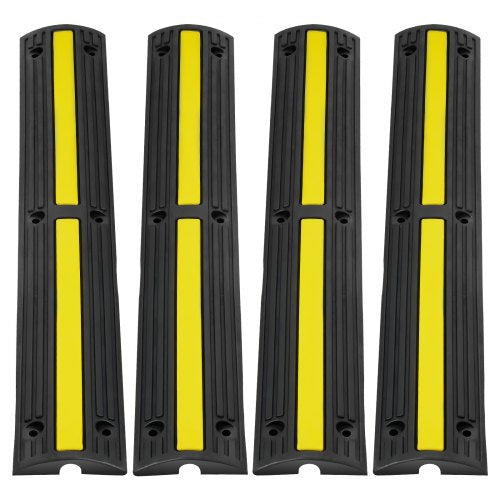VEVOR Cable Protector Ramp 100x15x3.1 cm, 4 Pack of 1 Channel, 8164.7