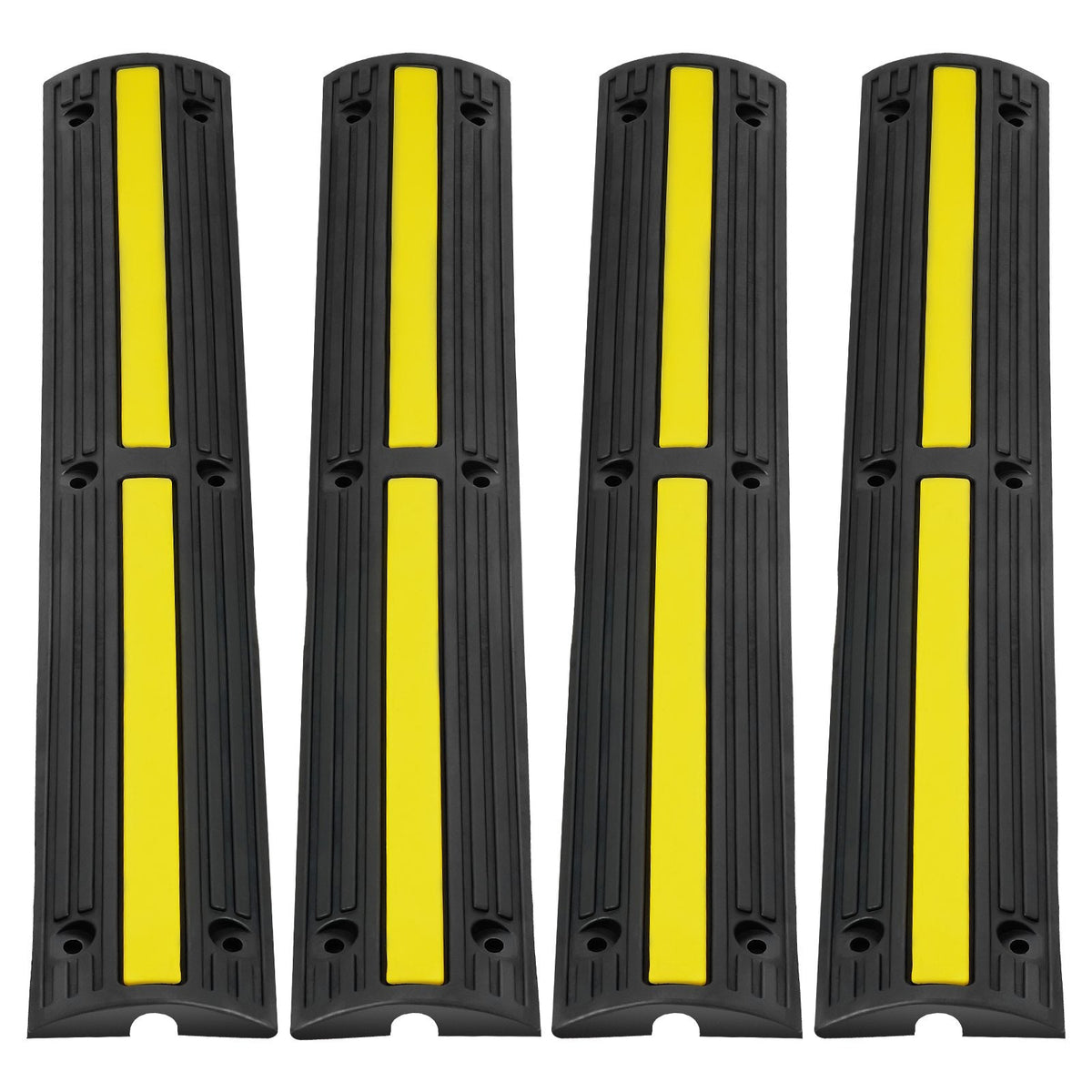 VEVOR Cable Protector Ramp 100x15x3.1 cm, 4 Pack of 1 Channel, 8164.7