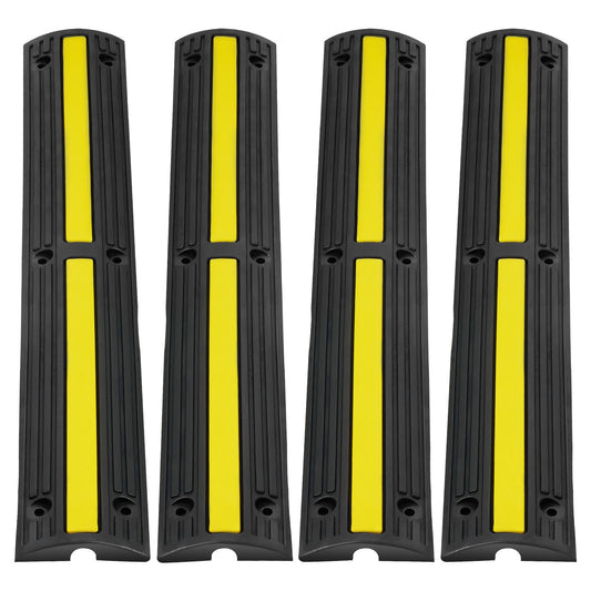 VEVOR Cable Protector Ramp 100x15x3.1 cm, 4 Pack of 1 Channel, 8164.7