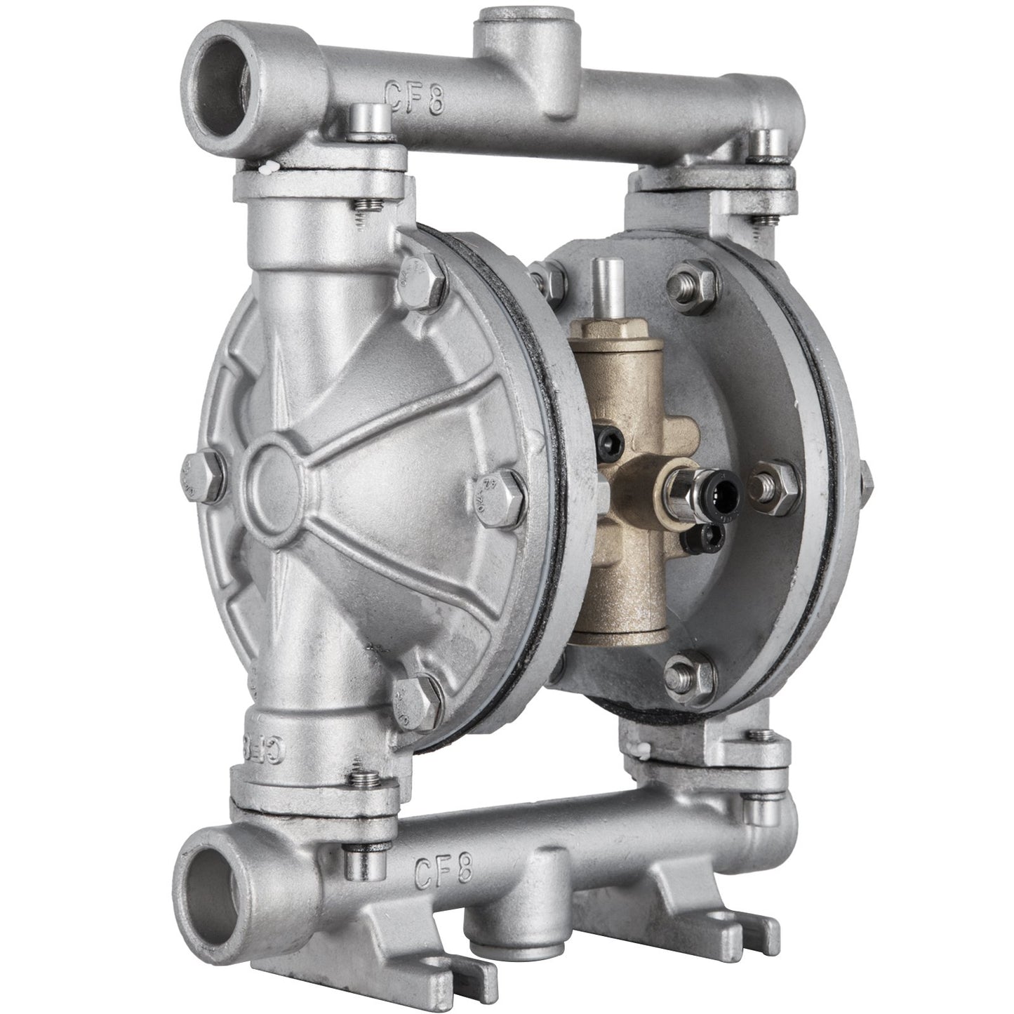 Air-Operated Double Diaphragm Pump, Inlet & Outlet, Stainless Steel