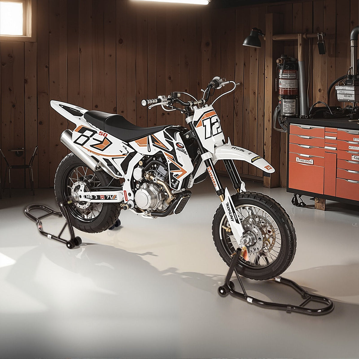 VEVOR Motorcycle Stand Lift, 1100lbs Capacity Front Rear Combo Stand