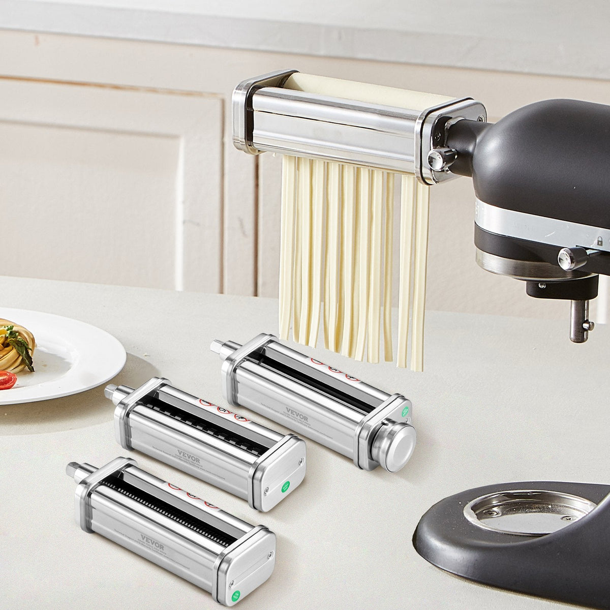 VEVOR Pasta Attachment for KitchenAid Stand Mixer, Stainless Steel