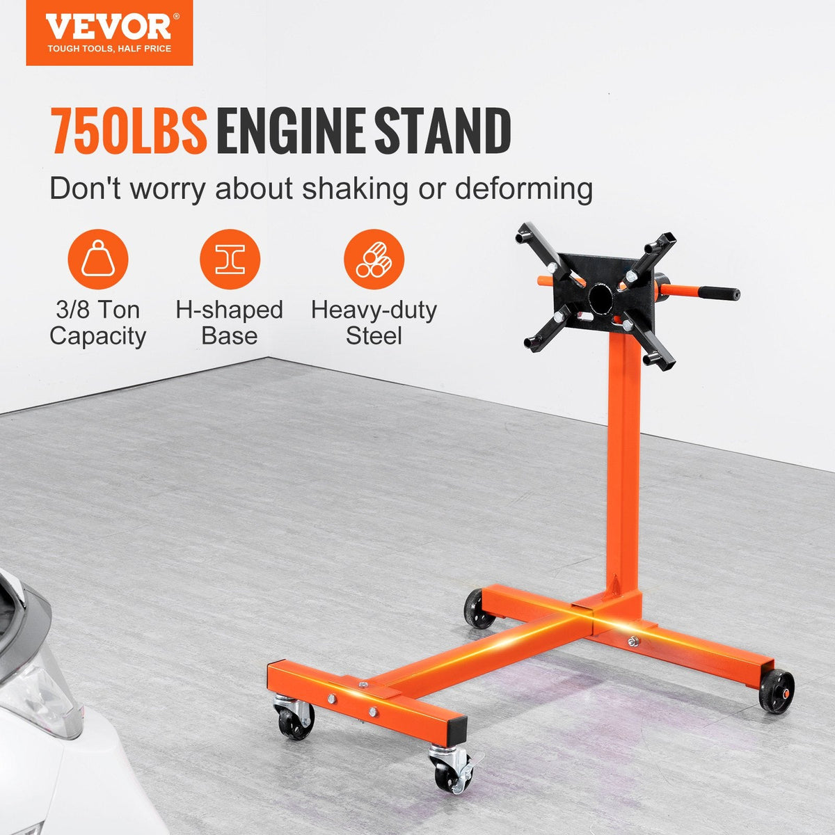 VEVOR Engine Stand, 340 kg Rotating Engine Motor Stand with 360 Degree