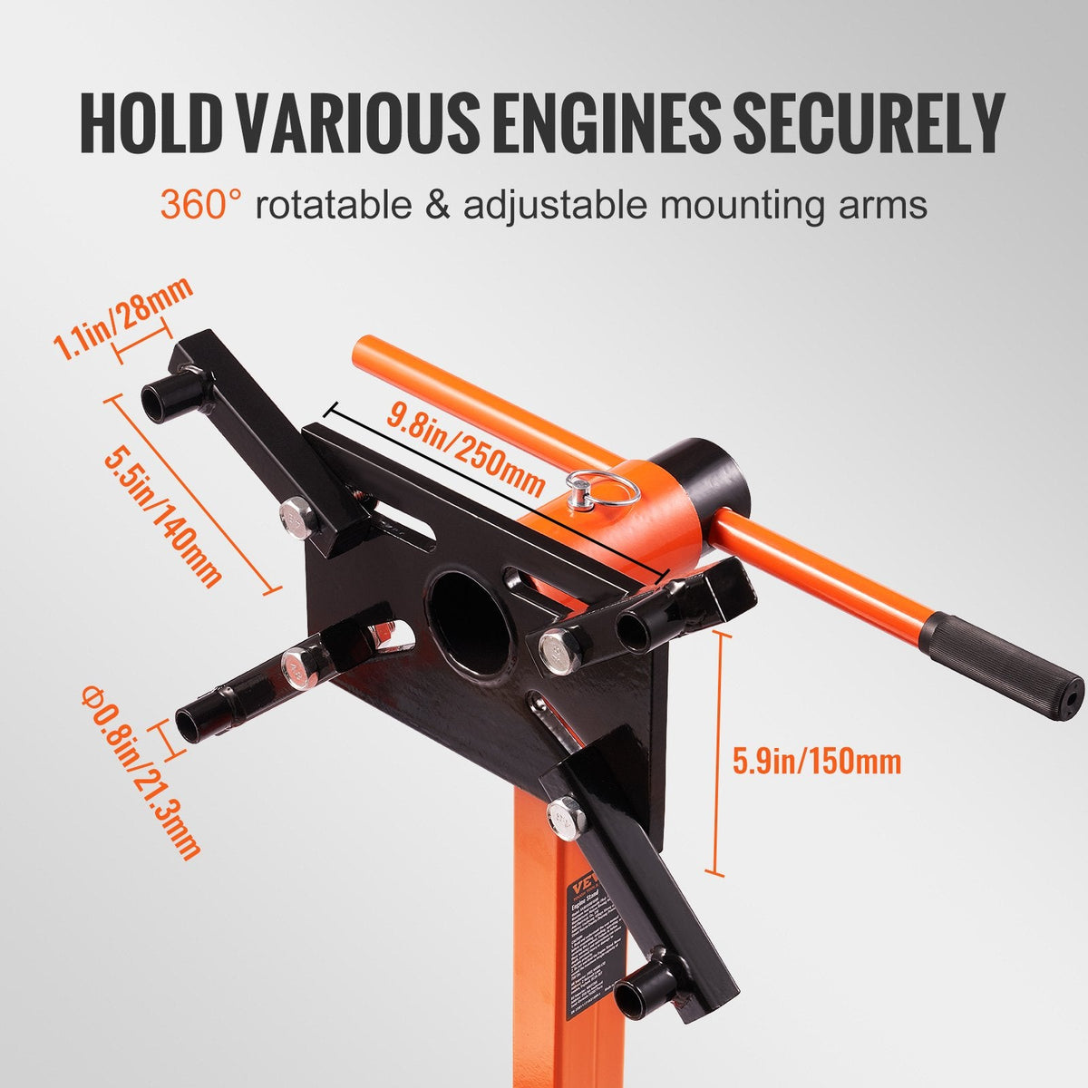 VEVOR Engine Stand, 340 kg Rotating Engine Motor Stand with 360 Degree