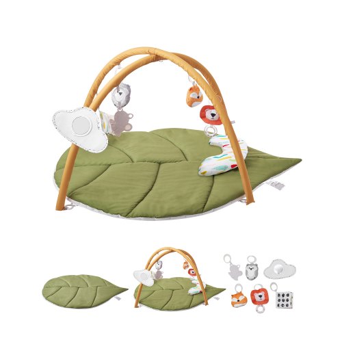 Baby Play Gym Mat, Baby Activity Mat with 6 Sensory Toys, Oversize