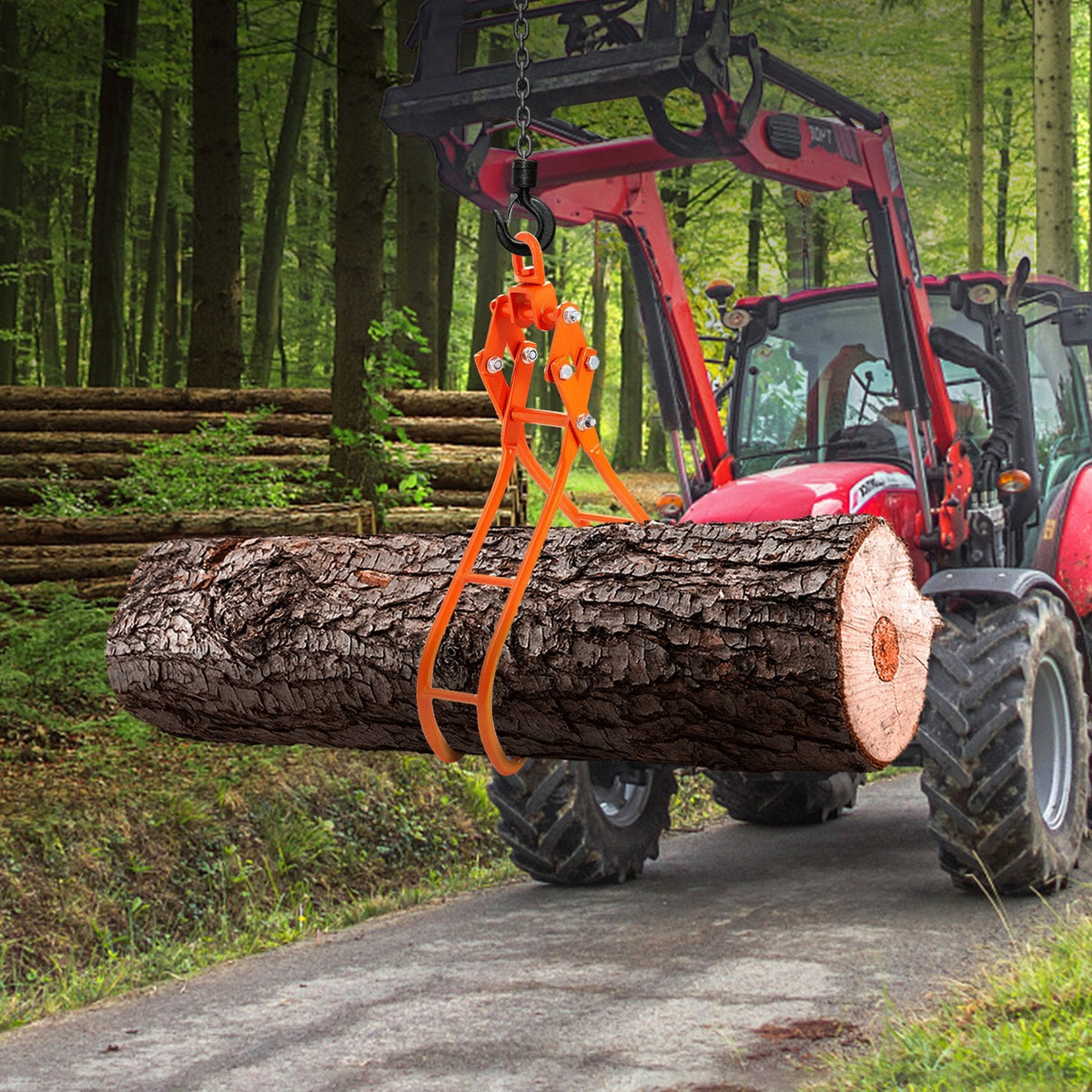 VEVOR Timber Claw Hook, 28 inch 4 Claw Log Grapple for Logging Tongs,