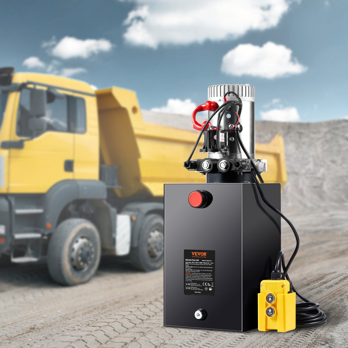 Hydraulic Pump, 15 Quart Hydraulic Power Unit, Double Acting Dump