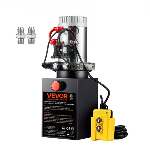 Hydraulic Pump, 6 Quart Hydraulic Power Unit, Double Acting Dump