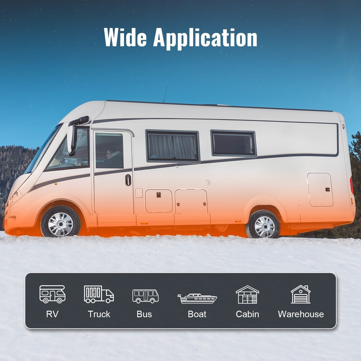 VEVOR Bluetooth App Control Diesel Air Heater, 12V 2KW Diesel Heater