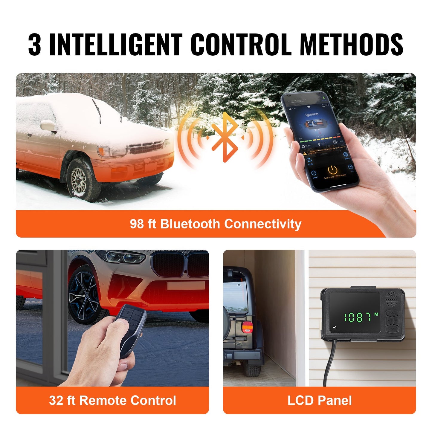 Bluetooth App Control Diesel Air Heater, 12V 5-8KW Diesel Heater with