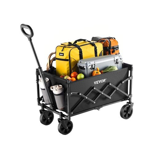 Collapsible Wagon Carts, 120L & 225LBS Folding Wagons with All-Terrain