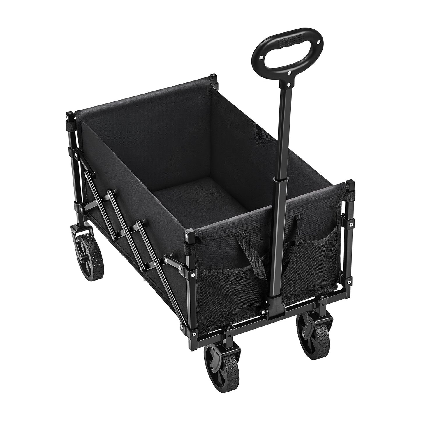 Collapsible Wagon Carts, 120L & 225LBS Folding Wagons with All-Terrain