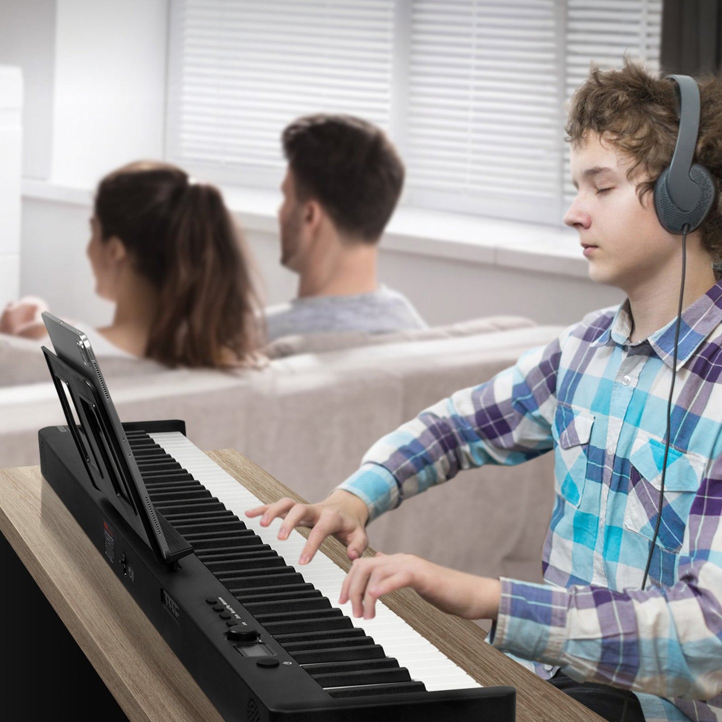 88 Key Folding Keyboard Piano, Bluetooth & MIDI, Portable Electronic