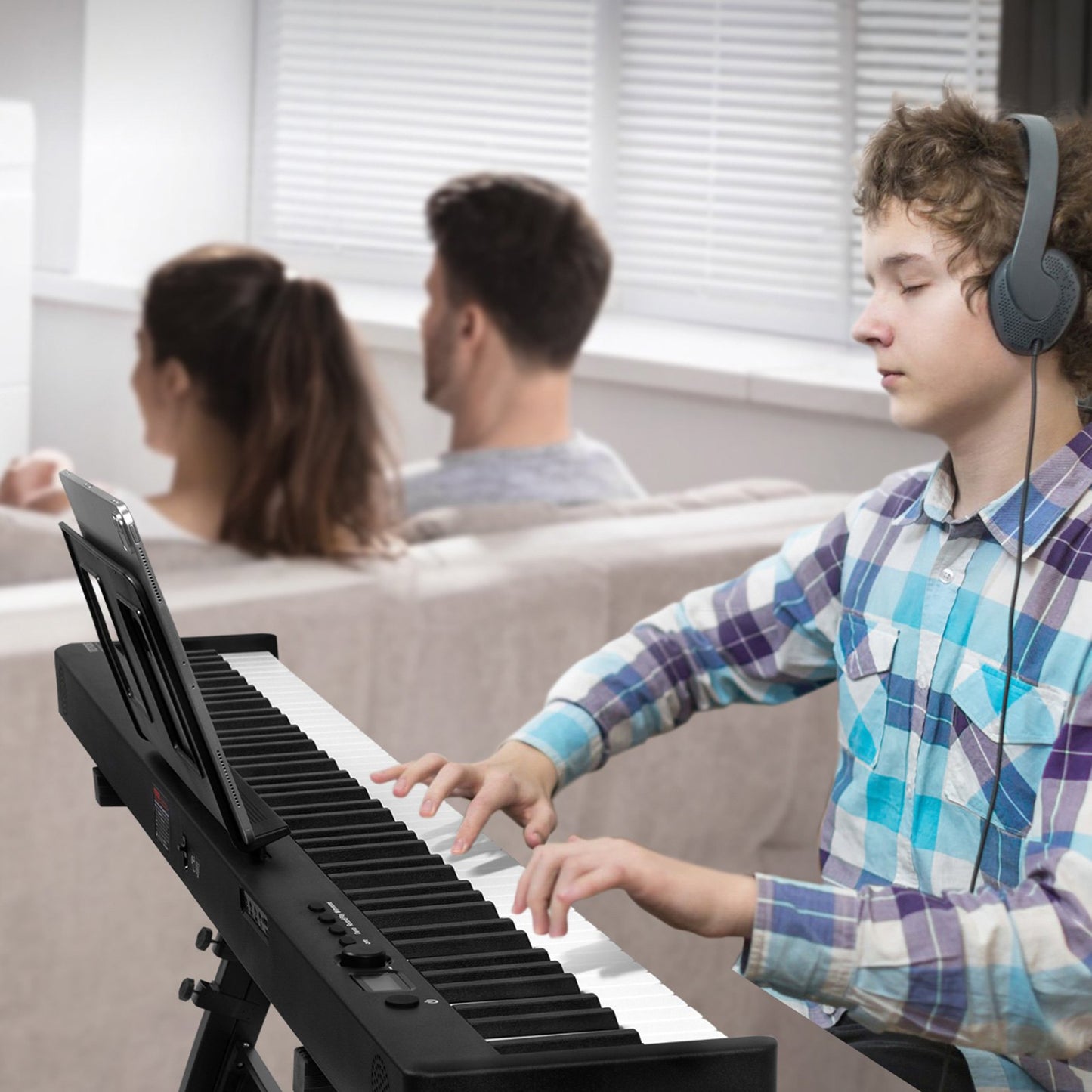 88 Key Folding Keyboard Piano, Bluetooth & MIDI, Portable Electronic