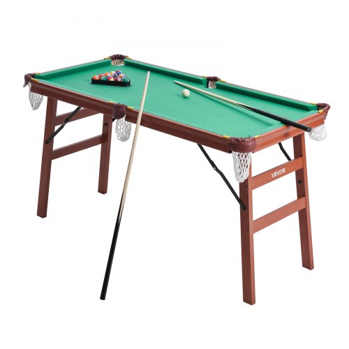 Folding Pool Table, 140cm Portable Billiards Tables, Foldable