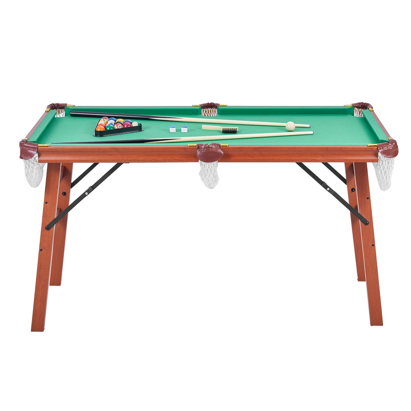 Folding Pool Table, 140cm Portable Billiards Tables, Foldable