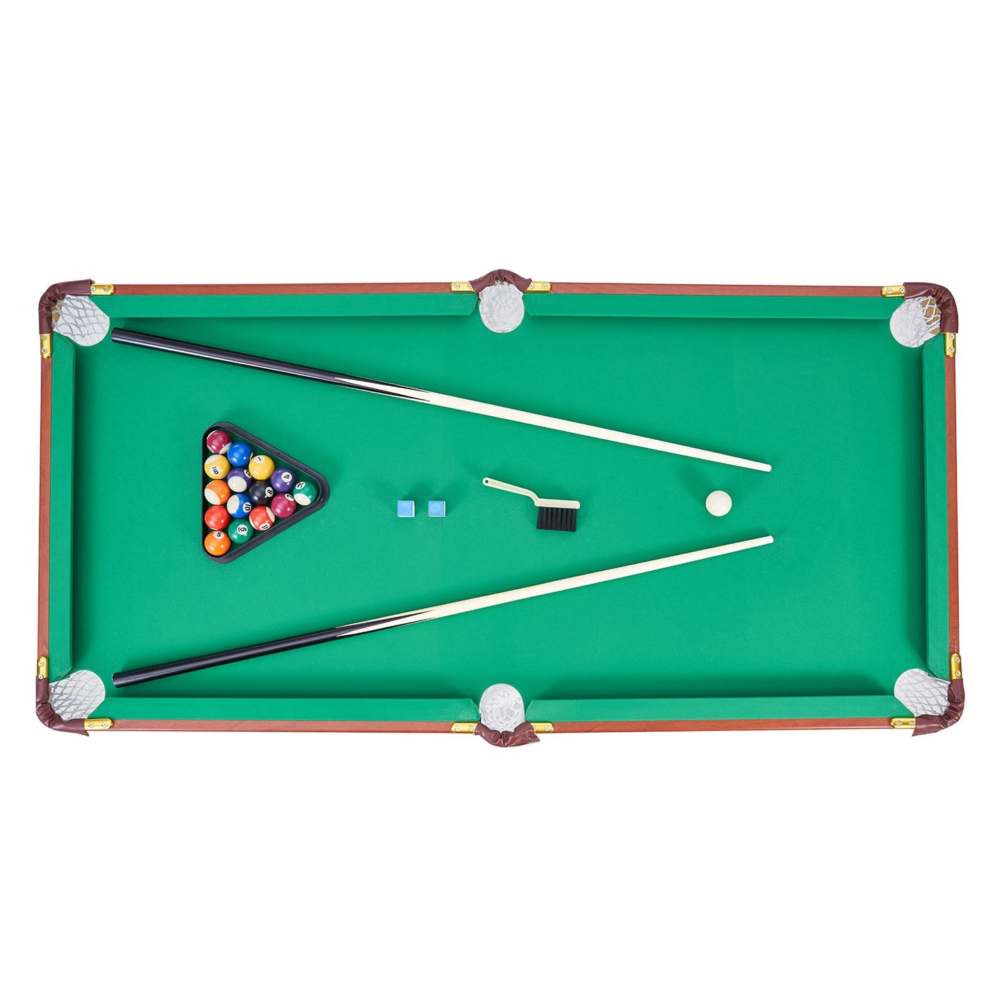 Folding Pool Table, 140cm Portable Billiards Tables, Foldable