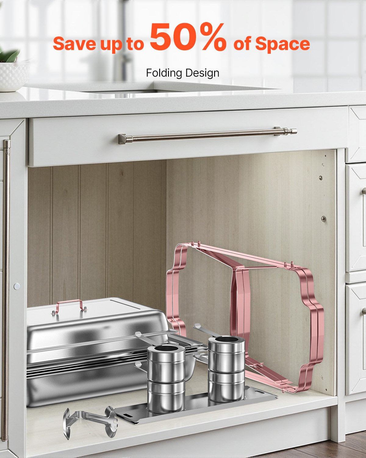 VEVOR Chafing Dish Buffet Set, 8 Qt 2 Pack, Stainless Steel Chafer