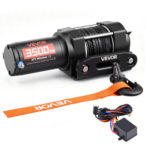 1587 kg Electric Winch, 12V DC ATV/UTV Winch with Φ5.5 mm x 10 m