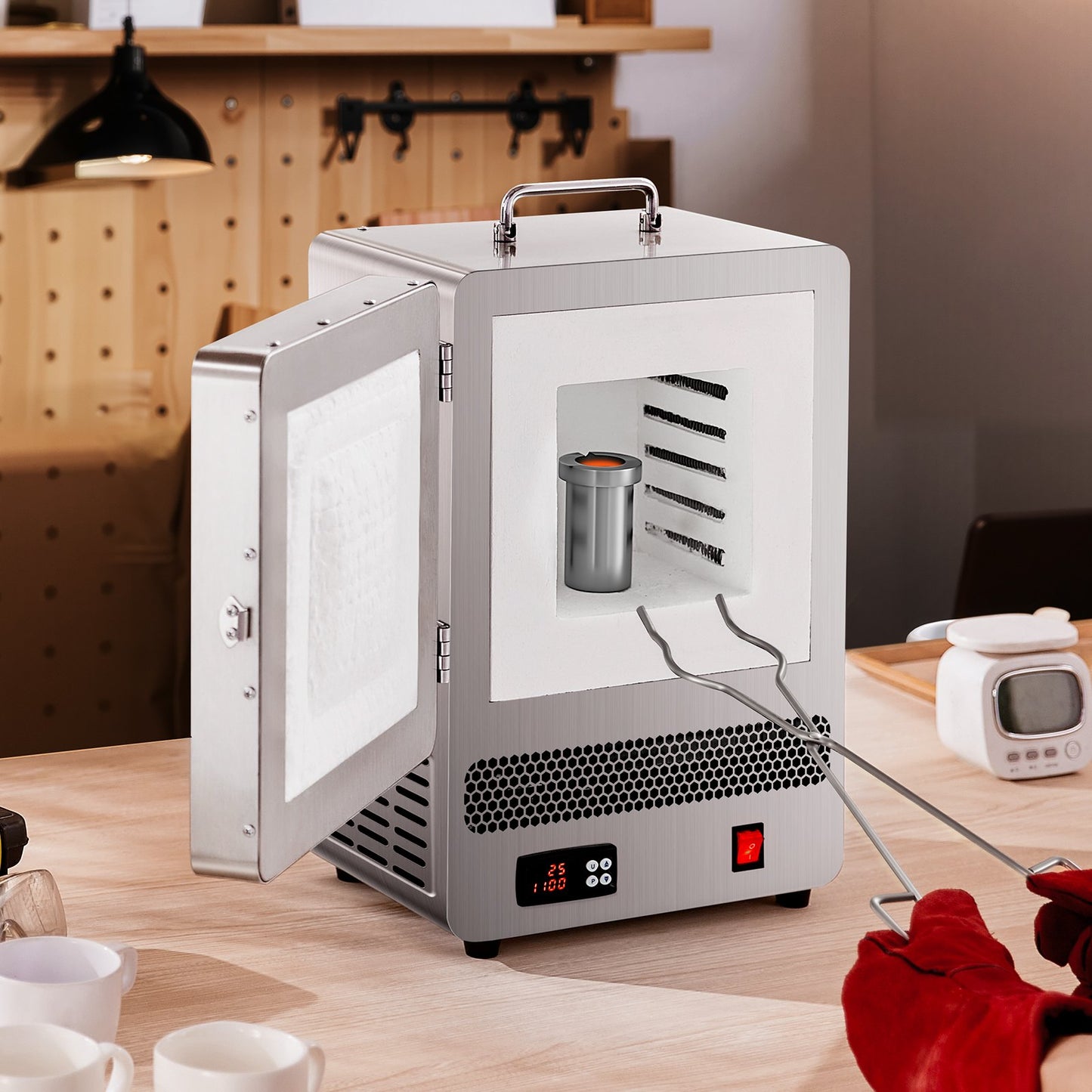 Tabletop Kiln Melter, 1500W Powerful Electric Kiln, 2192℉ / 1200℃ Max