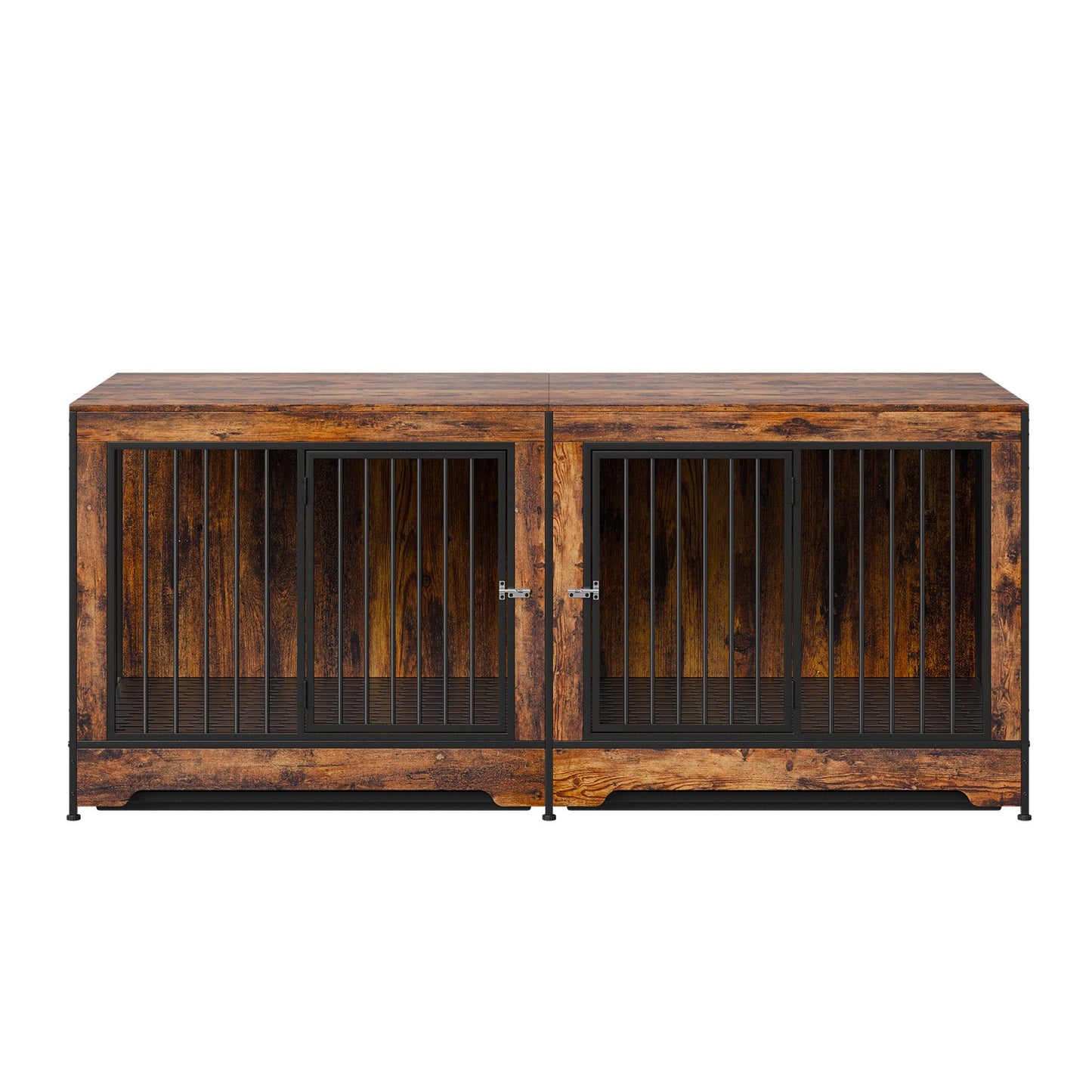 75in Dog Crate Furniture for 2 Dogs, Extra Large Double Dog Crate