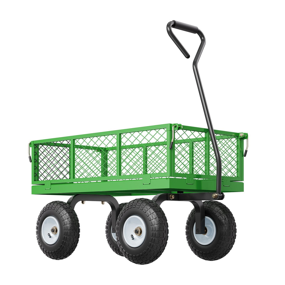 VEVOR 680 Lbs Steel Garden Cart on Wheels, Heavy Duty Garden Wagon