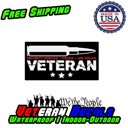 Security Forces Veteran Military Armed Forces Decal Sticker Car Truck