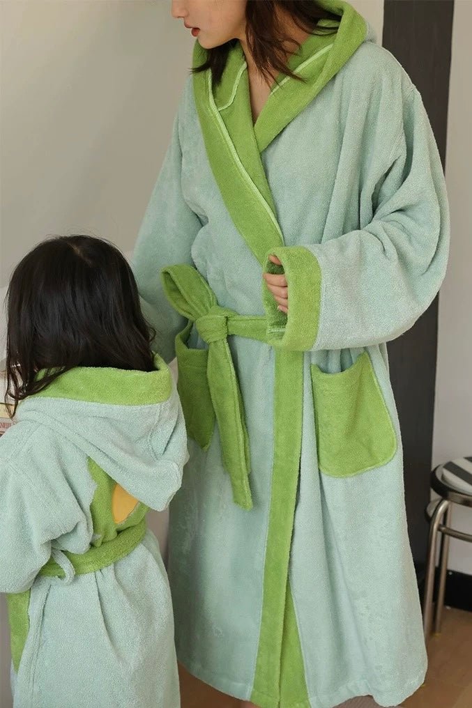 Whimsical Ultra Soft Sunflower Hooded Bathrobe - 100% Organic