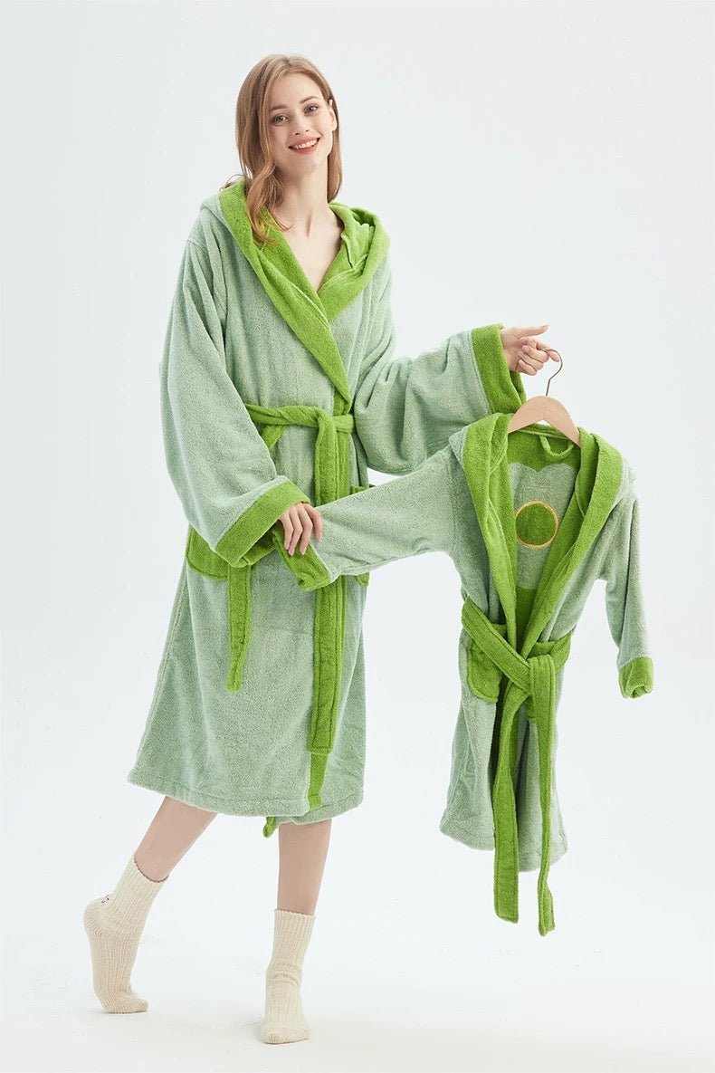 Whimsical Ultra Soft Sunflower Hooded Bathrobe - 100% Organic