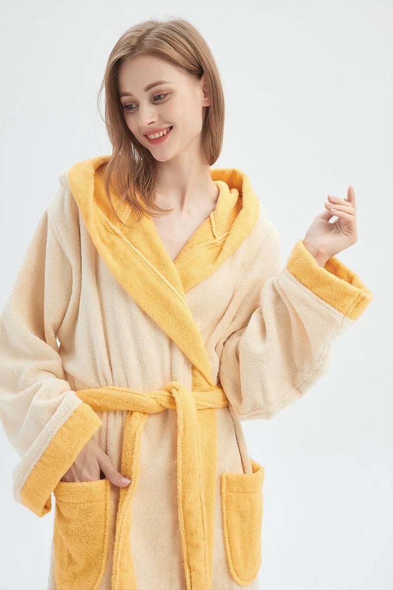 Whimsical Ultra Soft Sunflower Hooded Bathrobe - 100% Organic