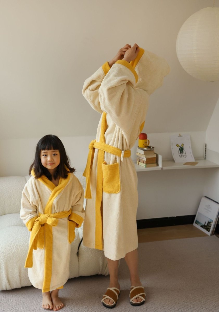 Whimsical Ultra Soft Sunflower Hooded Bathrobe - 100% Organic