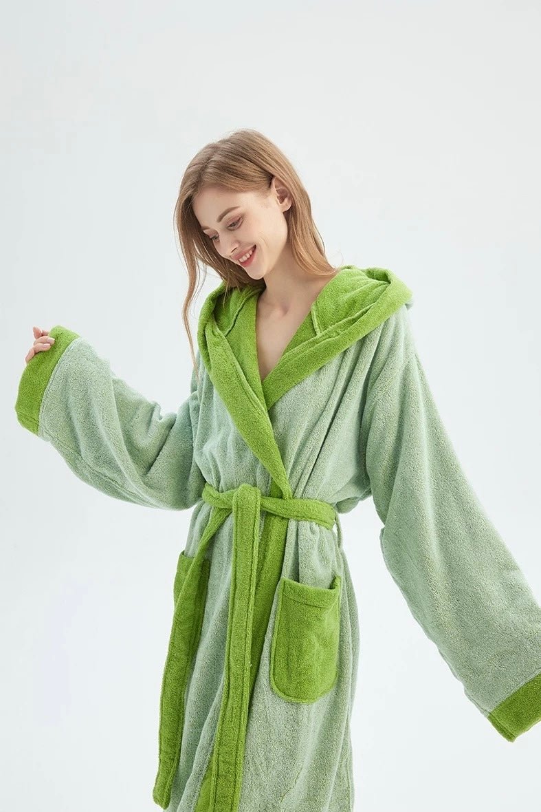 Whimsical Ultra Soft Sunflower Hooded Bathrobe - 100% Organic