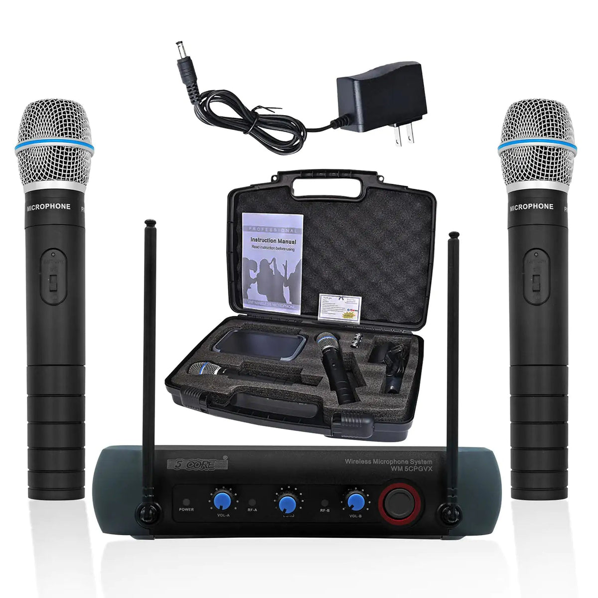 5Core Professional Wireless Microphone VHF Fixed Frequency Microfono